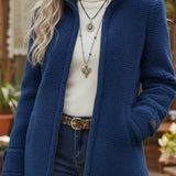 Deanna | Veste Peluche Douillette à Col Montant