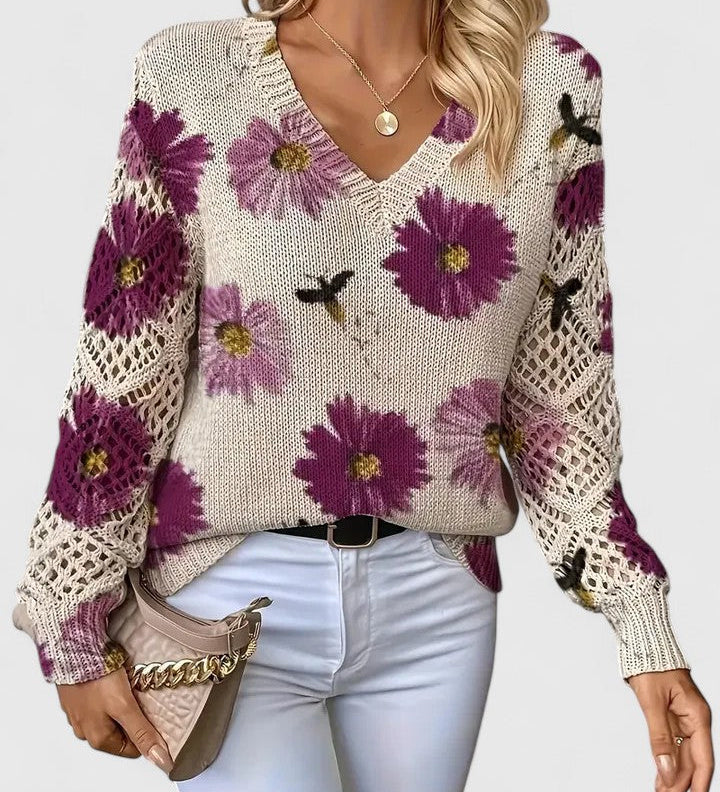 Bronwen | Pull en Dentelle Fleurie