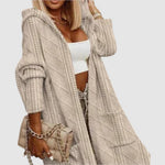Lucie – Gilet long à capuche