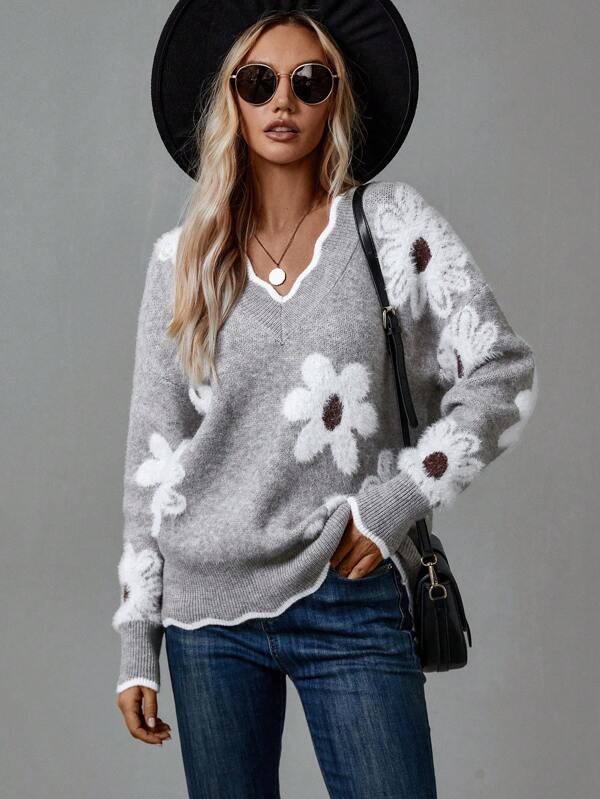 Belinha – Blouse élégante col V à imprimé fleuri – photo 4