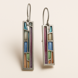Mozaic Silver Vintage Earrings