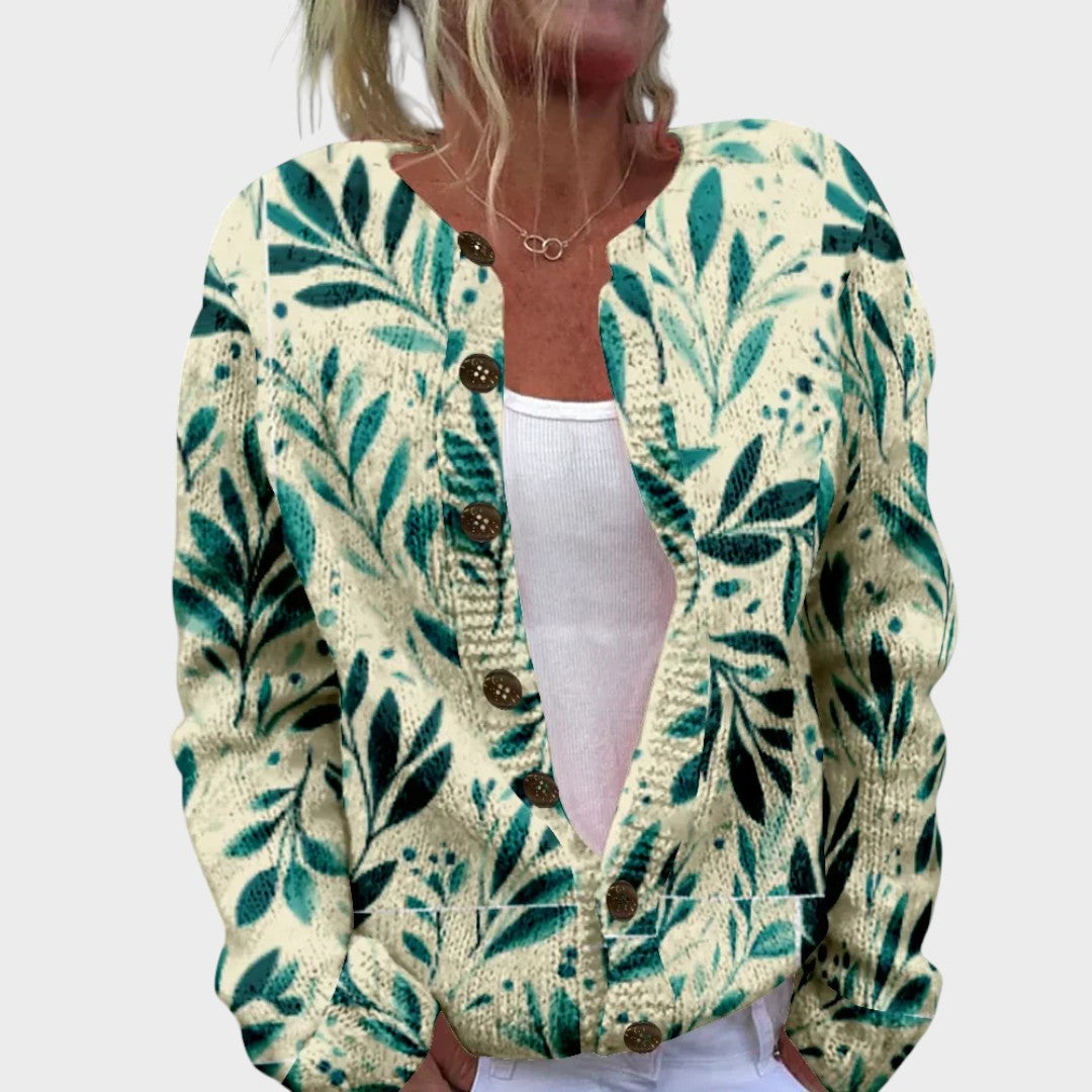 Francisca – Gilet fleuri d'automne