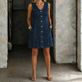 Lilou - Robe Casual en Denim | Indispensable Basique