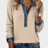 Ravit – Blouse en maille à col en jean – photo 3