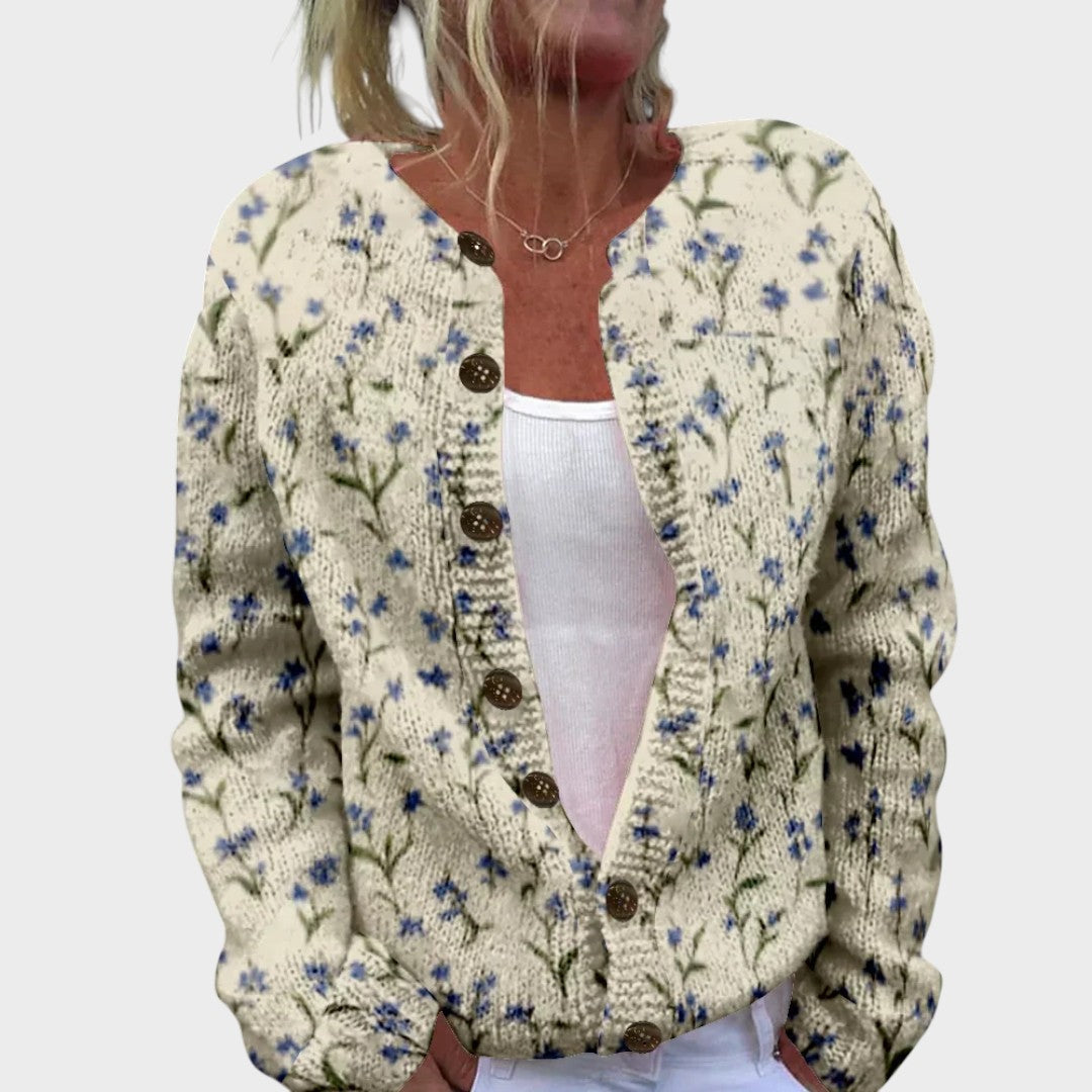 Camila – Gilet fleuri d'automne