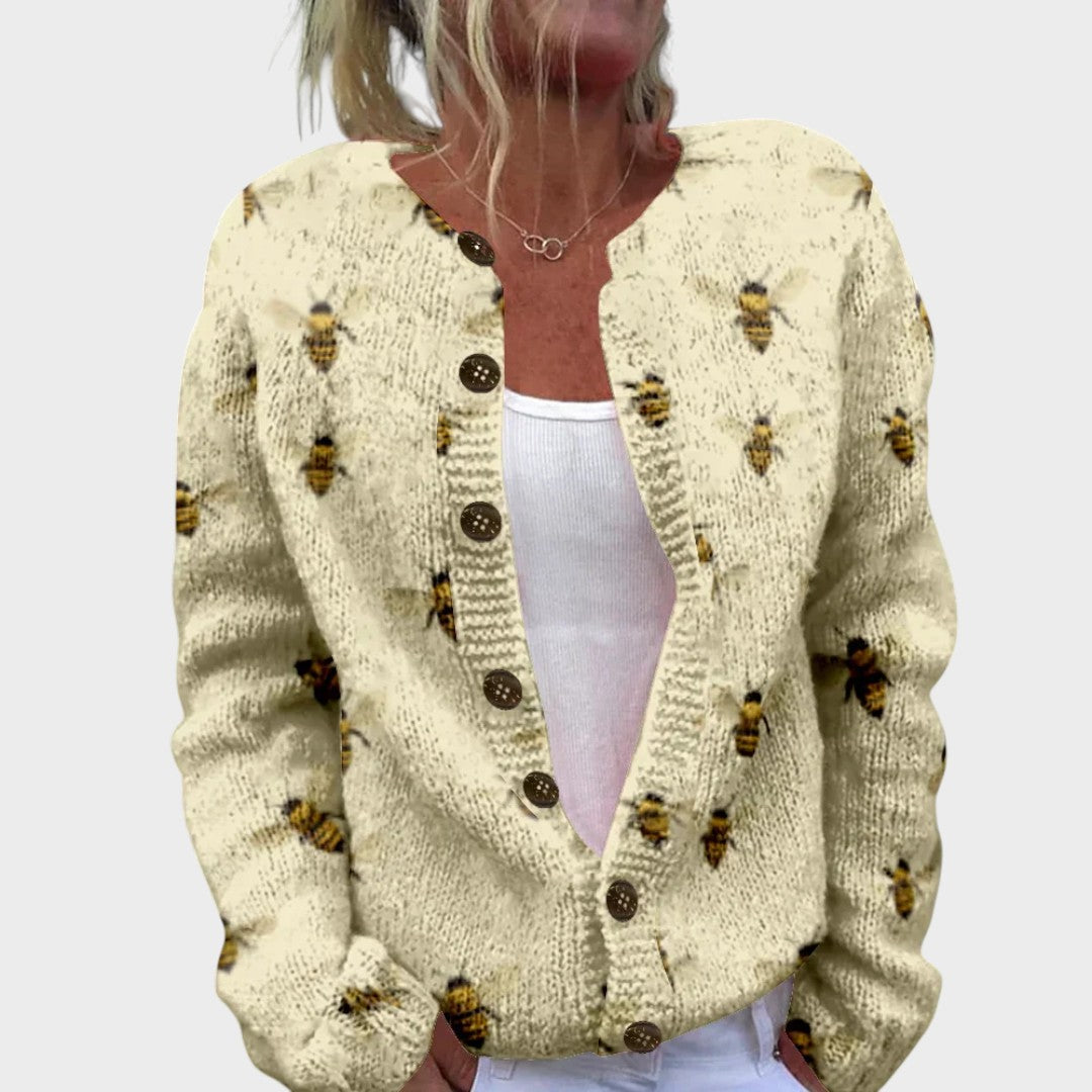 Bianca – Gilet fleuri d'automne
