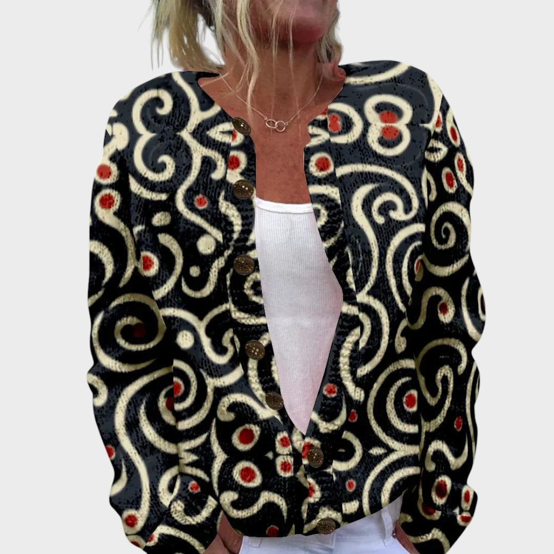 Gabriela – Gilet fleuri d'automne