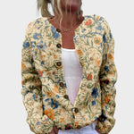 Cláudia – Gilet fleuri d'automne