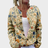 Cláudia – Gilet fleuri d'automne