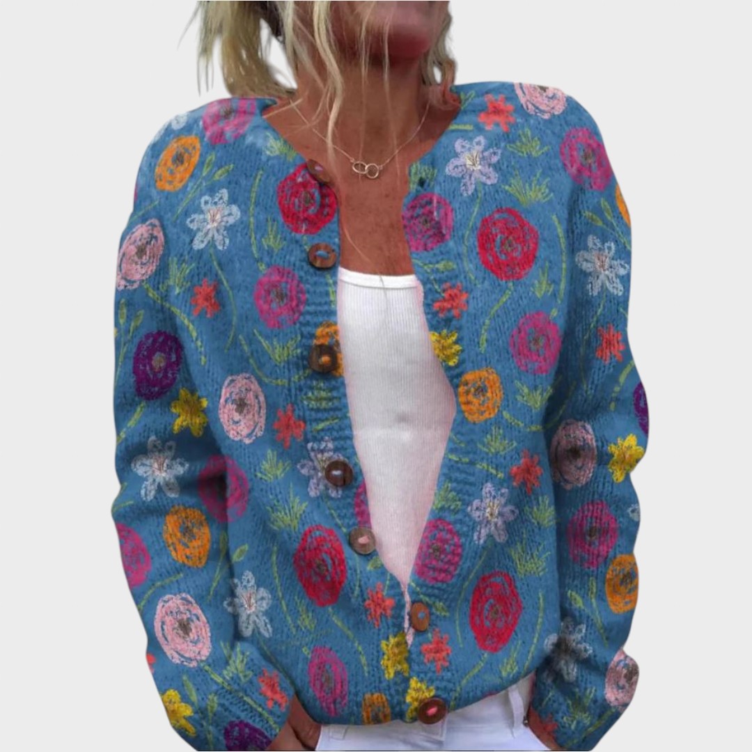 Filipa – Gilet fleuri d'automne