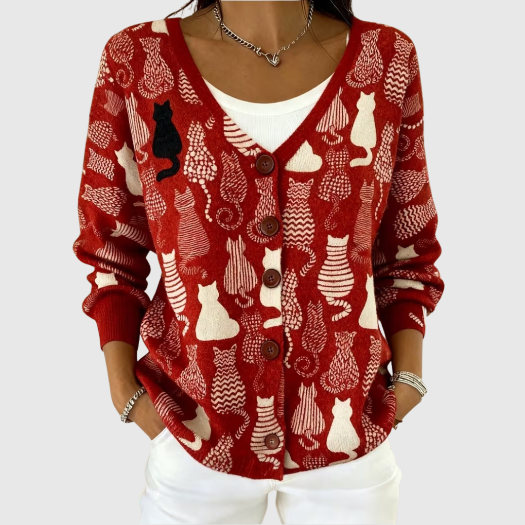 Gilet boutonné en maille douce