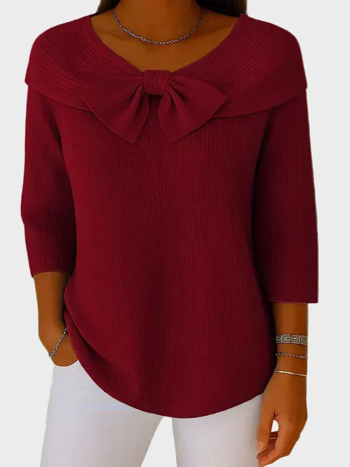 Aline – Pull doux à nœud – photo 4