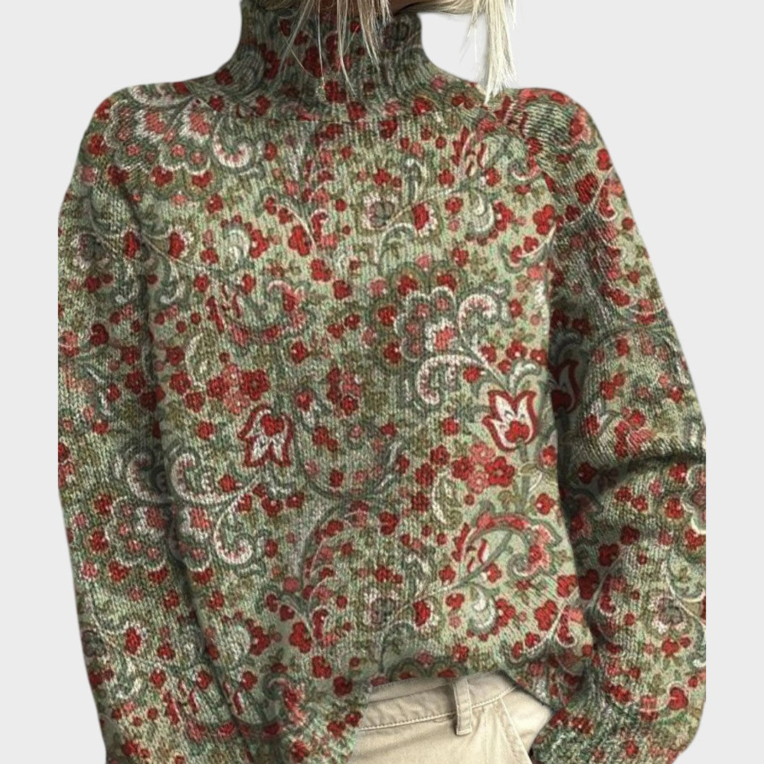 Érica – Pull en maille au motif artistique