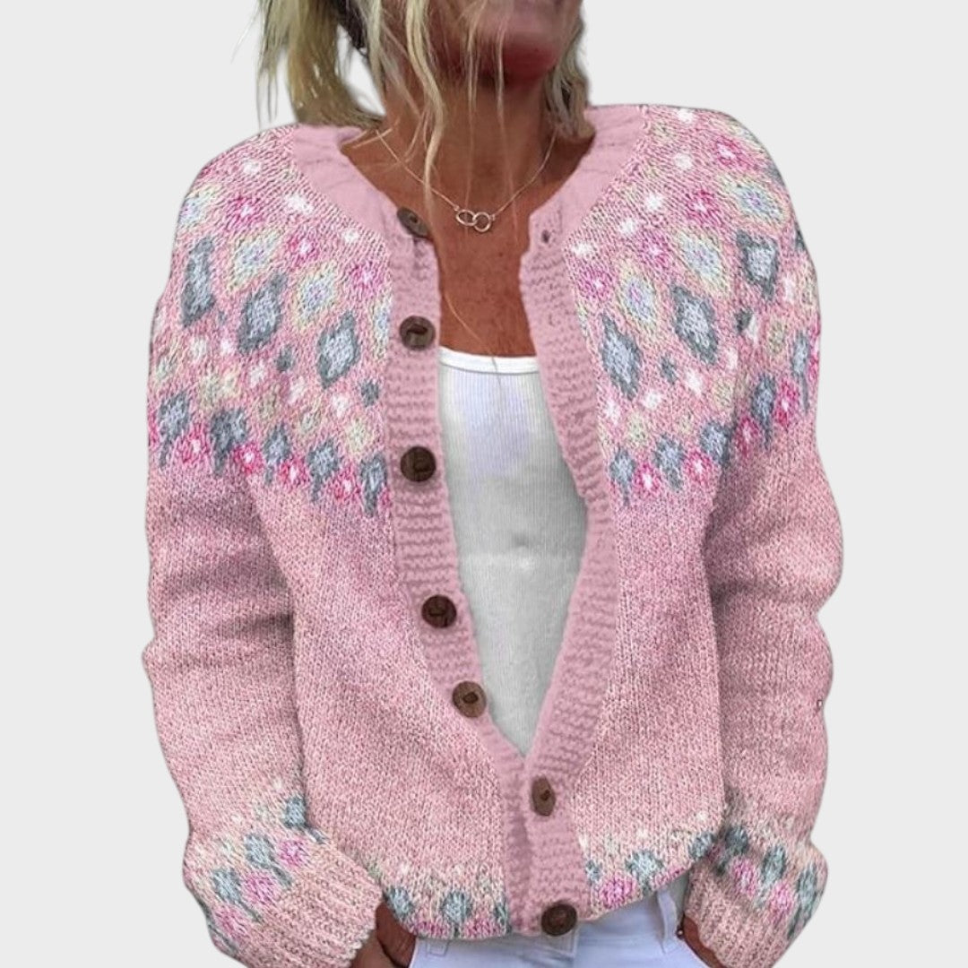 Daniela – Gilet fleuri d'automne