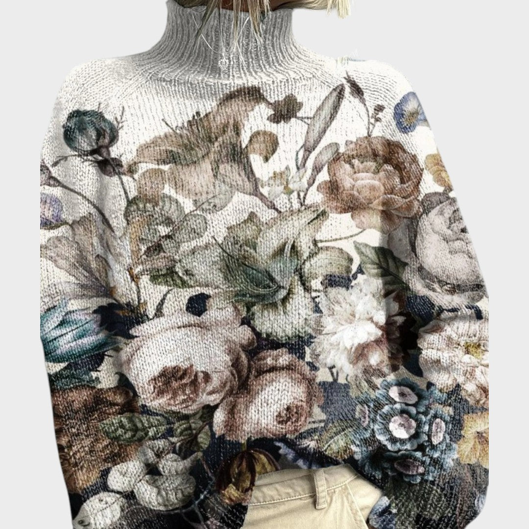 Susana – Pull en maille au motif artistique