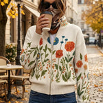 Wrenna – Gilet zippé à fleurs sauvages – photo 2