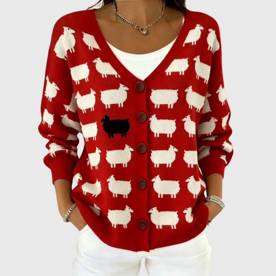 Gilet boutonné en maille douce