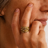 Vintage Gold Sculpted Band Ring