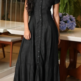 Eliza - Robe Longue en Jean | Effet Silhouette