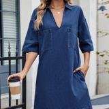Joséphine - Robe en Jean Décontractée | Look Boho Chic