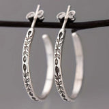 Sleek Silvery Hoop Earrings