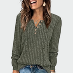 Ema – Pull en maille féminin boutonné