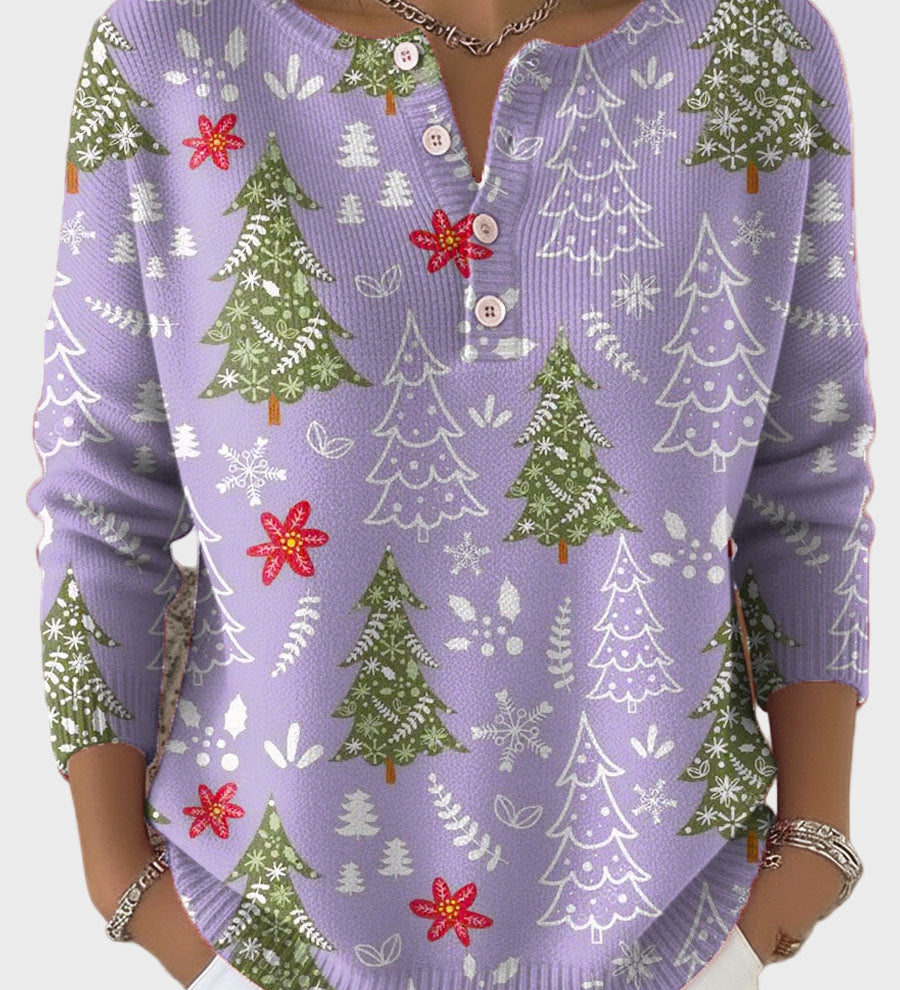 Iris - Pull de Noël avec boutons
