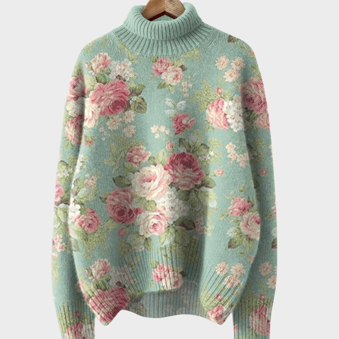 Margarida – Pull en maille au motif artistique