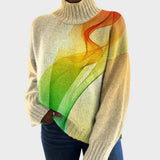 Bianca – Pull en maille à motif artistique