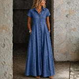 Eliza - Robe Longue en Jean | Effet Silhouette