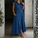 Leonor - Robe en Jean Grande Taille | Look Boho Chic