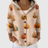 Gilet en maille à capuche