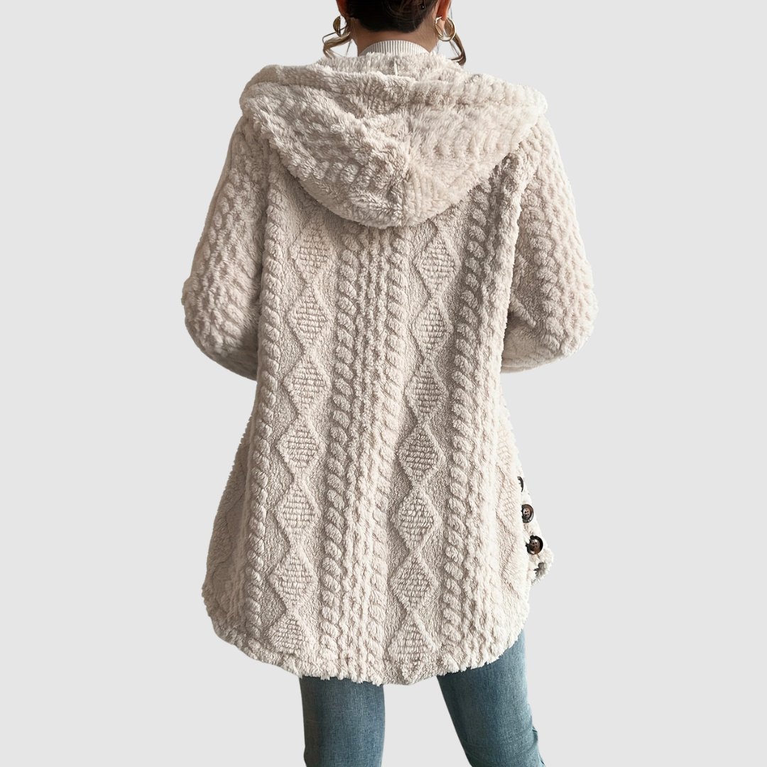 Barbora – Gilet à capuche en fausse fourrure – photo 2