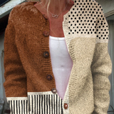 Margery | Cardigan Colorblock Boutonné Ajusté
