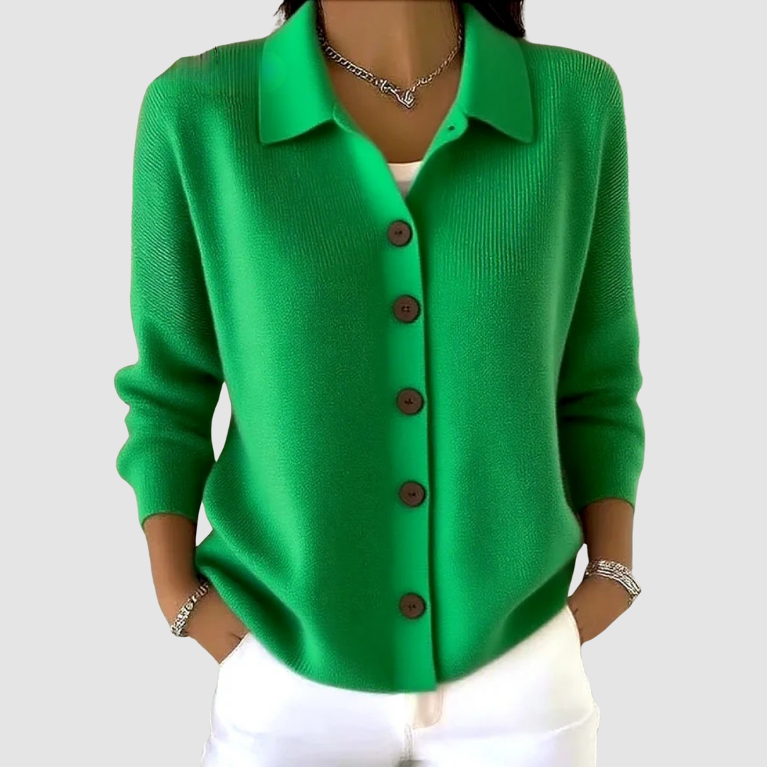 Millie | Cardigan à Col Boutonné Raffiné