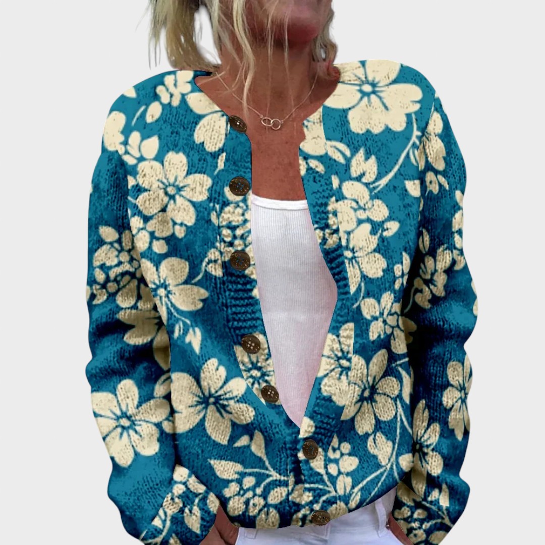 Mariana – Gilet fleuri d'automne