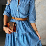 Bérénice - Robe en Jean Décontractée Élégante | Confort et Style