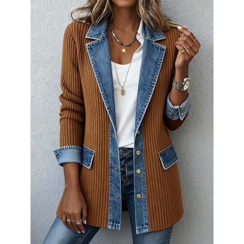 Celine | Veste Ajustée à Détails Contrastés
