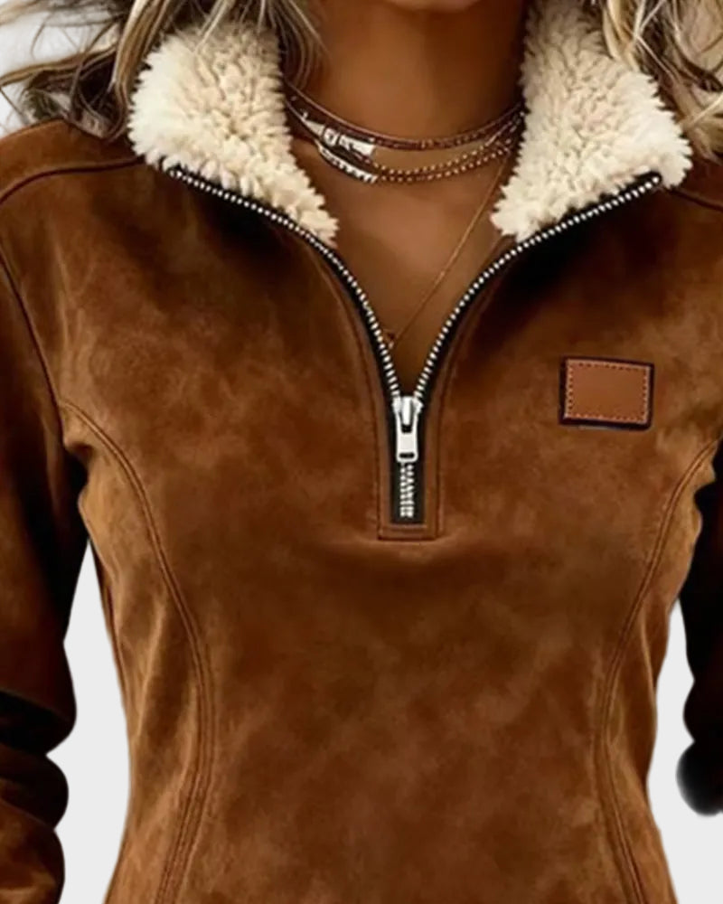 Petra – Sweat élégant à fausse fourrure et franges – photo 2