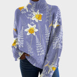 Filipa – Pull en maille à motif artistique