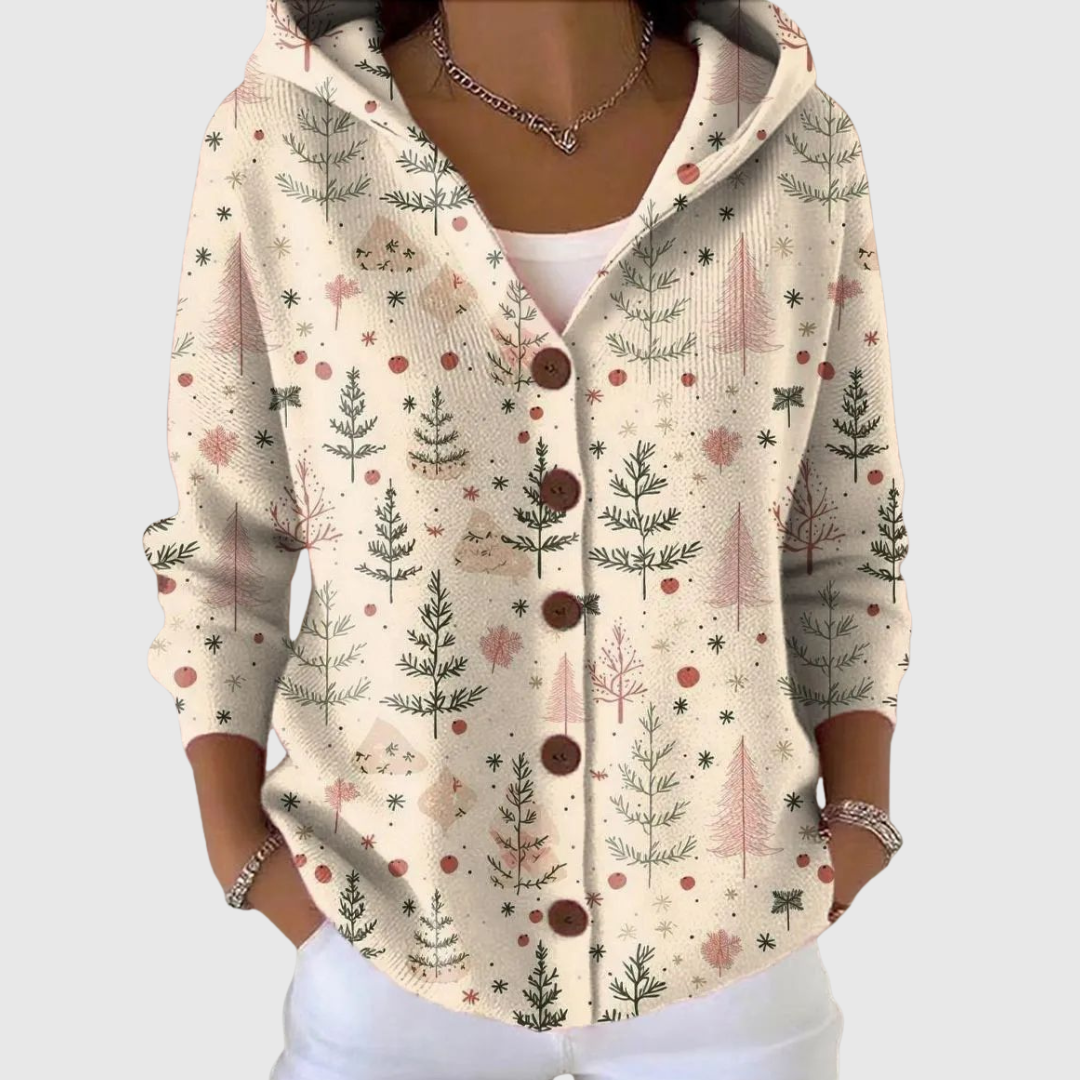 Pull en maille à capuche