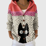 Pull en maille à capuche