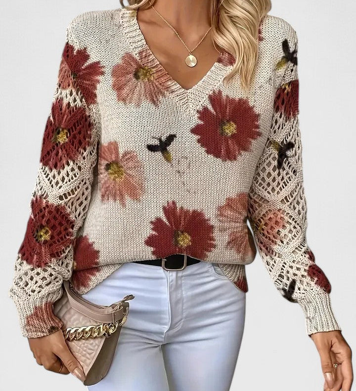 Bronwen | Pull en Dentelle Fleurie