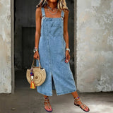 Ségolène - Robe Décontractée en Jean à Bretelles | Style Parisien