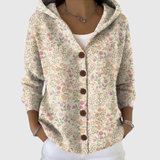 Gilet en maille à capuche