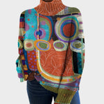 Catarina – Pull en maille au motif artistique