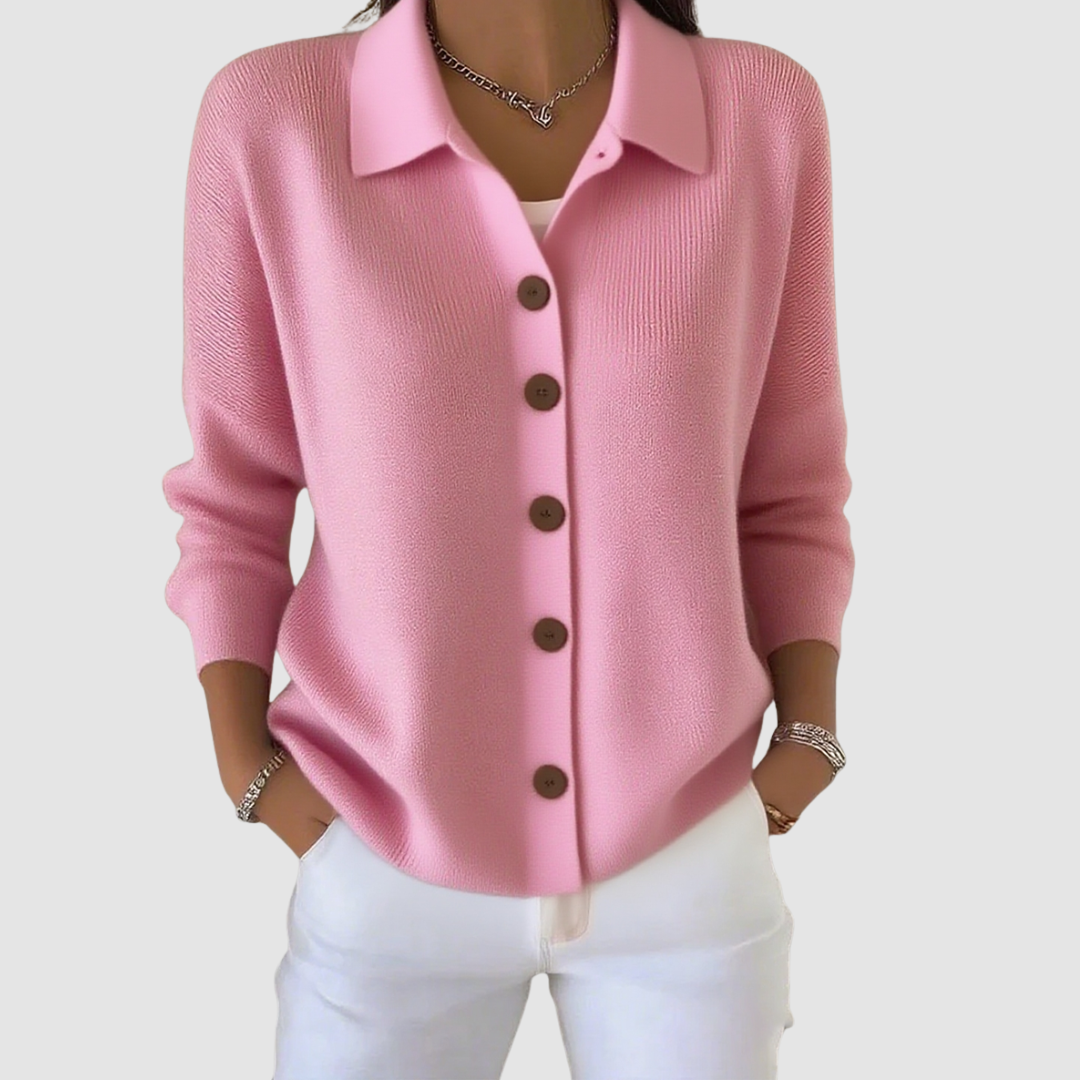 Millie | Cardigan à Col Boutonné Raffiné