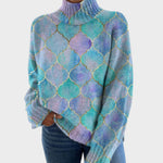 Dalila – Pull en maille au motif artistique