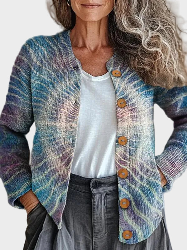 Roswyn™ – Gilet douillet à imprimé multicolore