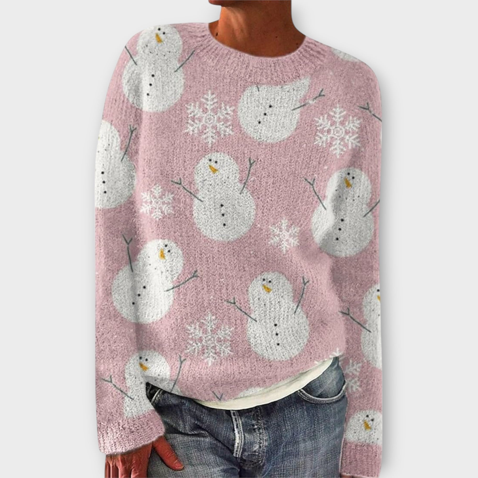 Simone - Pull de Noël en couleur crème douillet